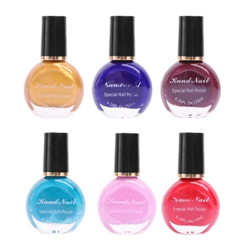 

6Pcs Nail Polish Nail Stamping Art Long-lasting Nail Varnish DIY Printing Polish
