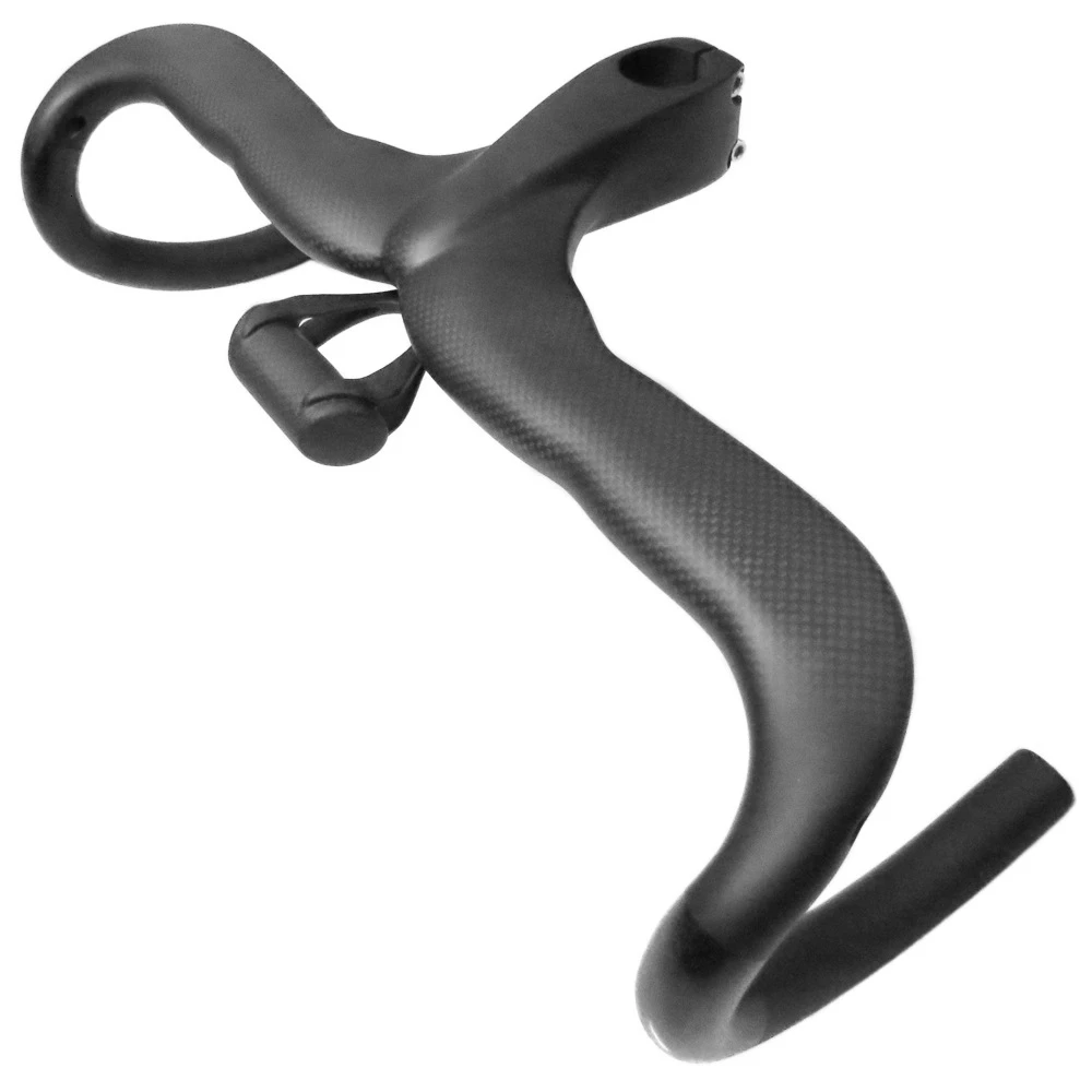 Matte Carbon Road Handlebar Bent Bar Ultralight Carbon Fiber Strengthen Bicycle Handlebar Matte Black Bicycle Spare Parts