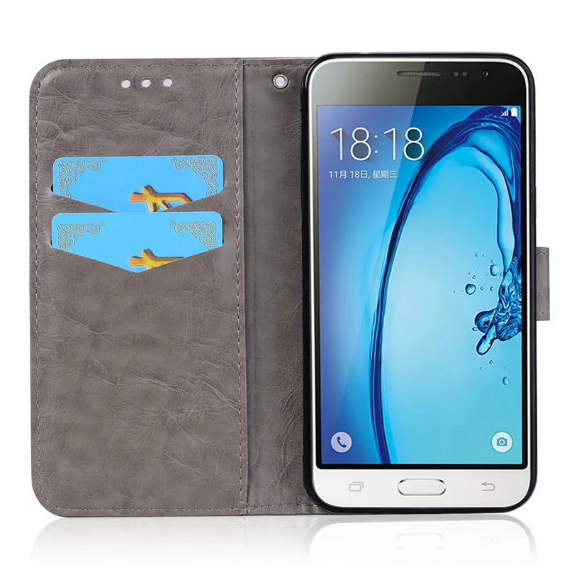 Чехол для samsung Galaxy J3 J320F J310 чехол кожаный бумажник чехол для samsung J3 кожаный флип чехол для samsung J3 6
