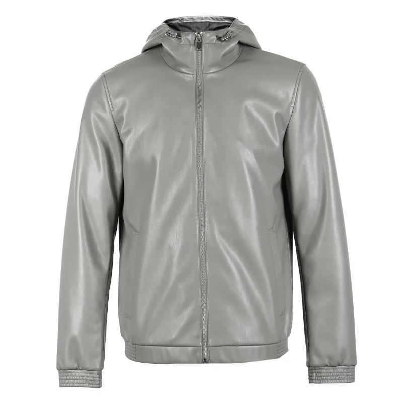 Избранные осенние и зимние мужские новые бизнес досуг PU куртка пальто | 4183P3507