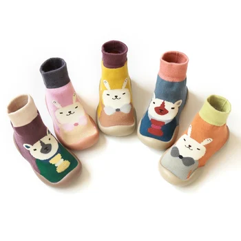 

Baby Boys Girls Sock Shoes Infant Autumn Cotton Cartoon Printing Socks Warm Anti Slip Floor Socks Shoes