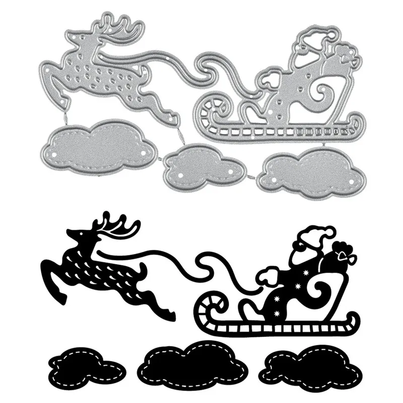 

DiyArts Santa Claus Elk Dies Metal Cutting Dies Scrapbooking for Card Making DIY Embossing Cuts Craft Letter Dies