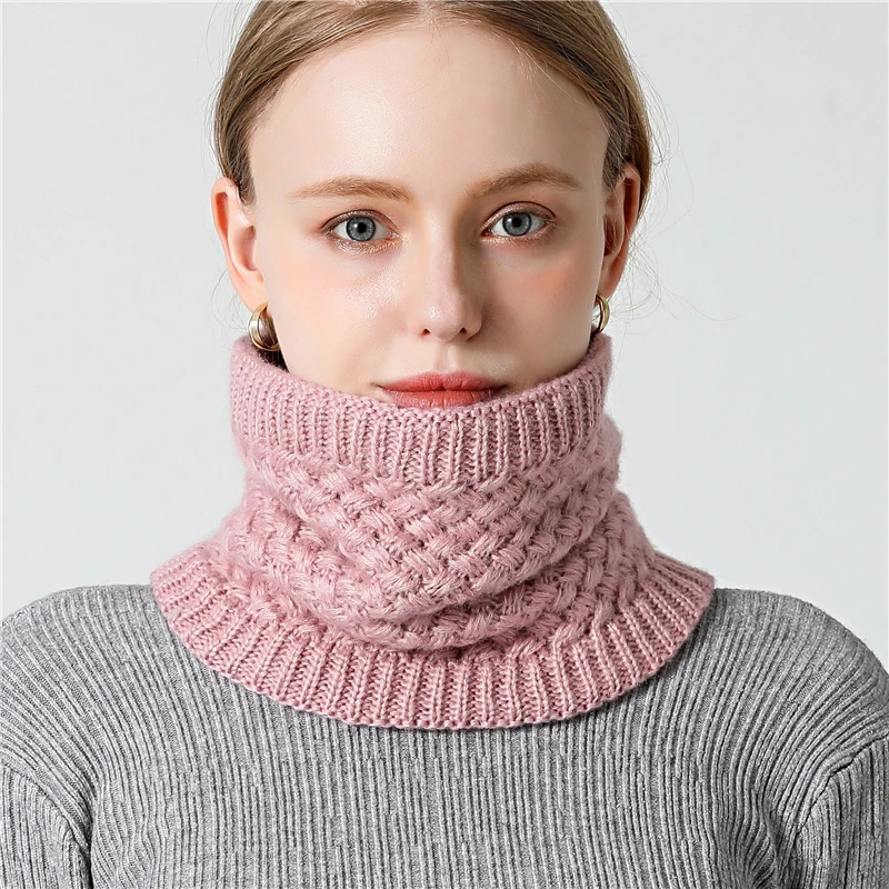 Bufanda cálida de invierno con cuello de lana unisex 