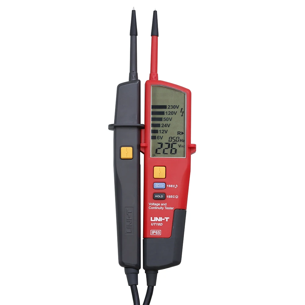

UNI-T UT18D 690V AC DC Voltage Meter Metal Detector Digital Voltmeter Waterproof Test Pen LCD Display RCD Test Auto Range