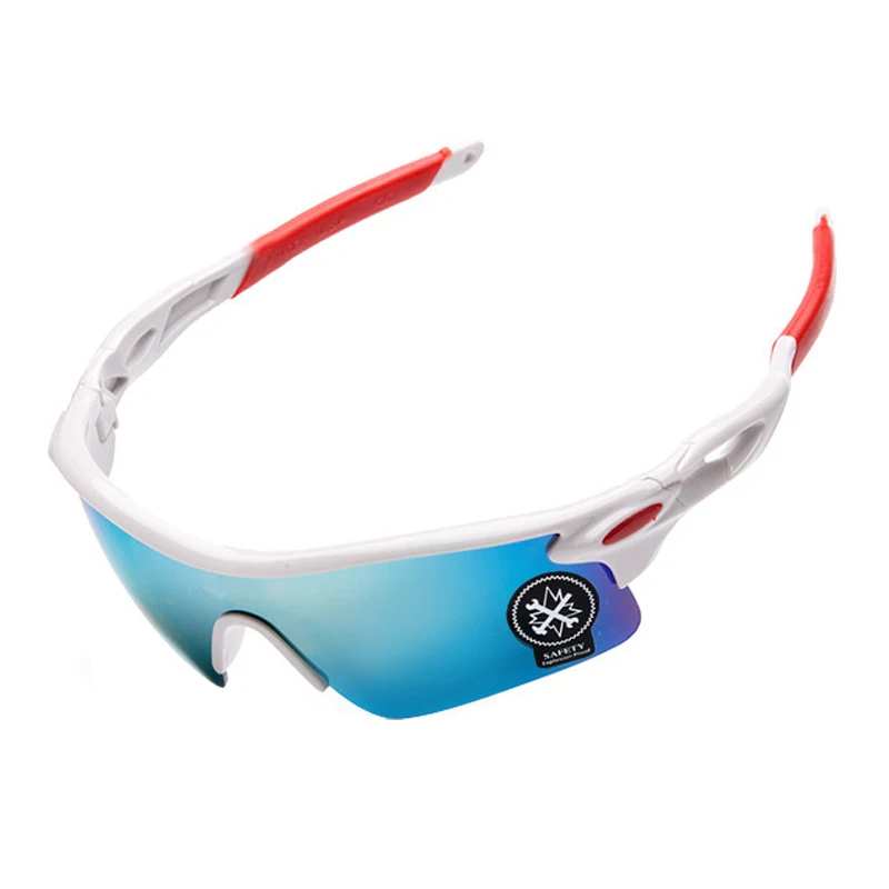 Уличные солнцезащитные очки HD UV400 для рыбалки, мужские и женские, ветрозащитные, пылезащитные, для пешего туризма, альпинизма, спортивные очки для бега, езды на велосипеде - Цвет: White Gold