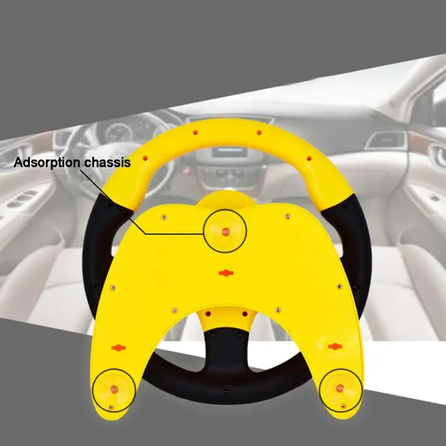 Cute Children Steering Wheel Toy with Light Simulation Driving Sound Music funny Educational Baby Electronic Travel kids toys 4