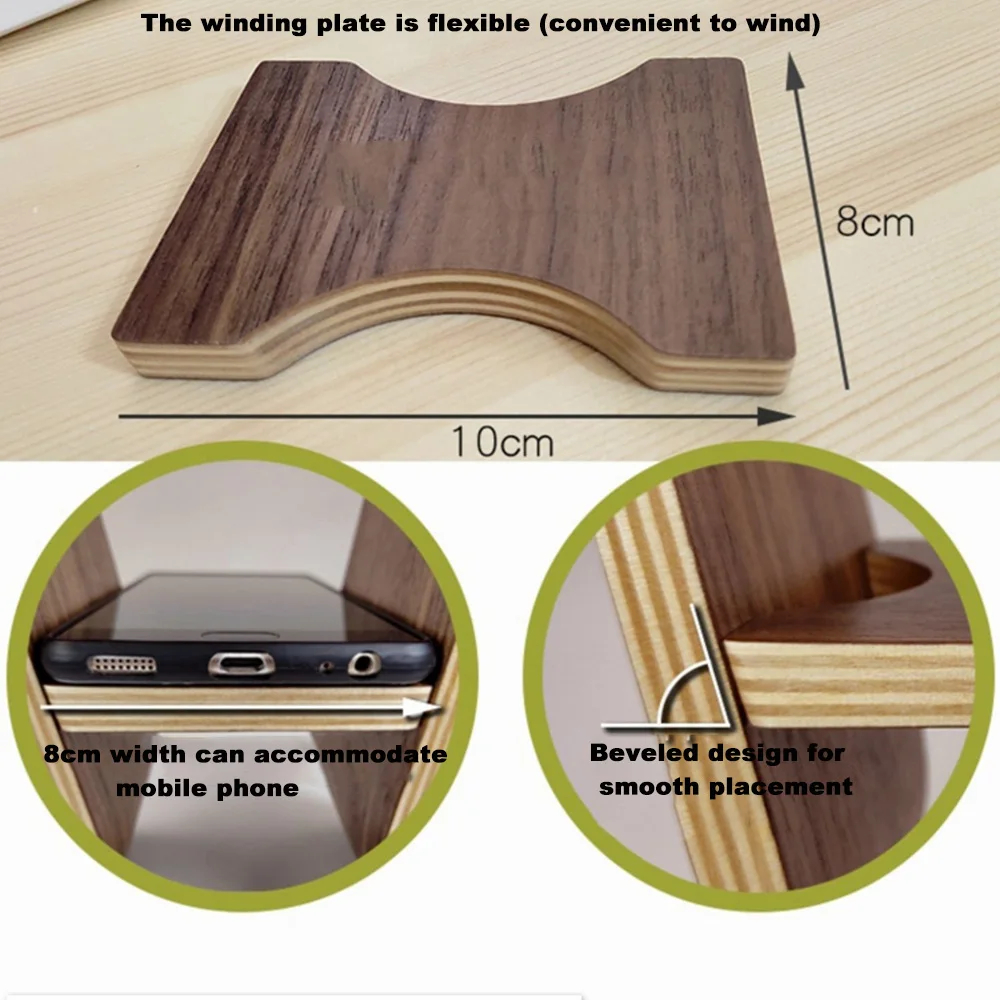 JINSERTA U Shape Wooden Headphones Stand Multi function Holder Universal Headset Desk Display Shelf Rack Hanger