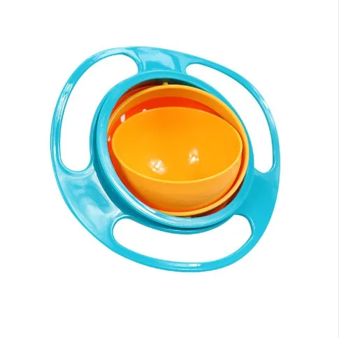 Universal Gyro Bowl Practical Design Children Rotary Balance Bowl Umbrella 360 Rotate Spill-Proof Housekeeping Toys