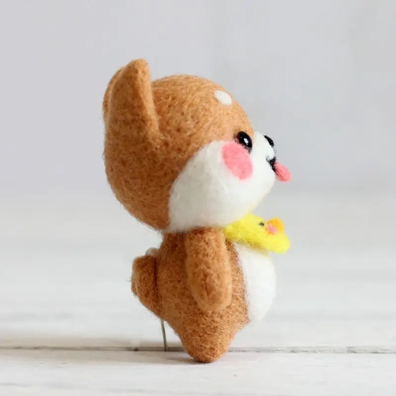 Baby Dog Wool Felt Craft DIY Unfinished Poked Set Handcraft Needle Material Bag