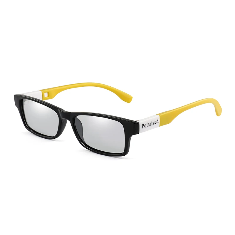 Black YellowDiscolor Квадратные фотохромные солнцезащитные очки, мужские поляризованные очки-хамелеоны, мужские Меняющие цвет солнцезащитные очки, день и ночь, антибликовые, Gafas de sol - Цвет линз: Black YellowDiscolor