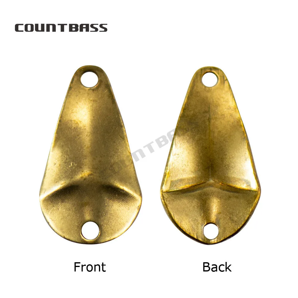 50pcs Countbass Brass Pike Fishing Spoon Blanks Inconsistent