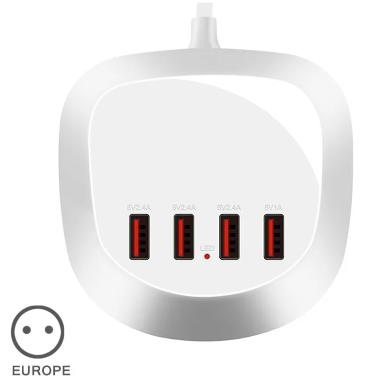 4 usb порта адаптер питания зарядное устройство для путешествий сотовый телефон смартфон планшет ND998
