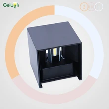 Новое поступление 3 в 1 сменный цвет настенный светильник наружный светильник ing IP65 водонепроницаемый внешний алюминиевый куб вверх вниз настенный светильник