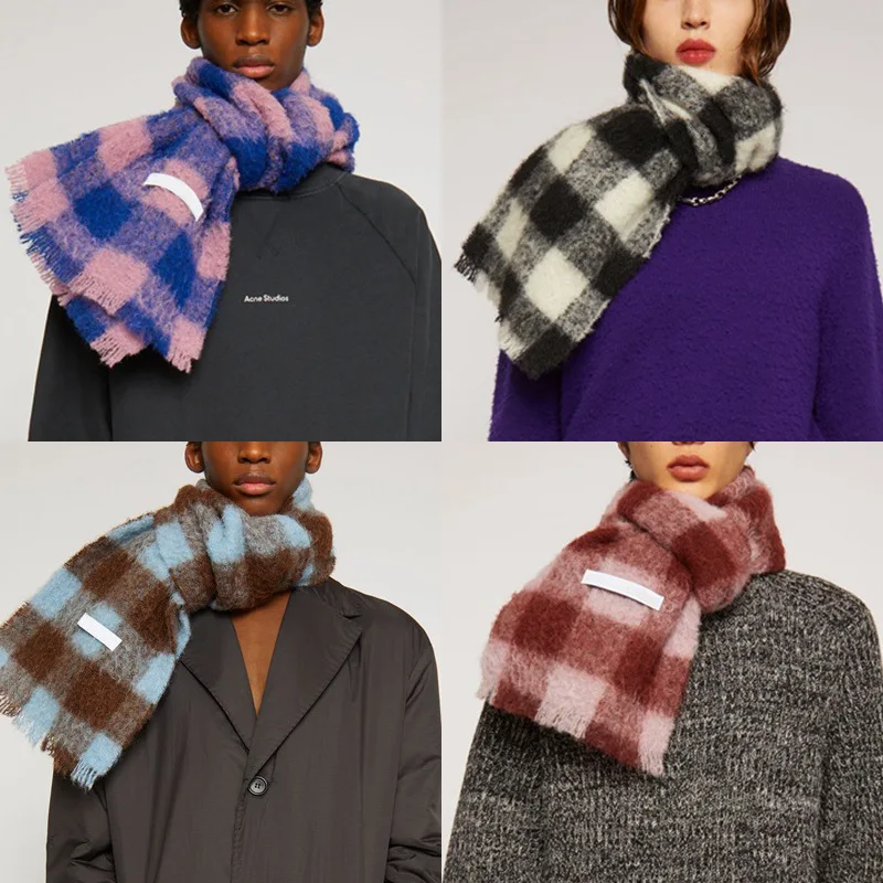 

The new AC same paragraph soft waxy color matching children scarf rainbow autumn and winter warm scarf thick knitted shawl