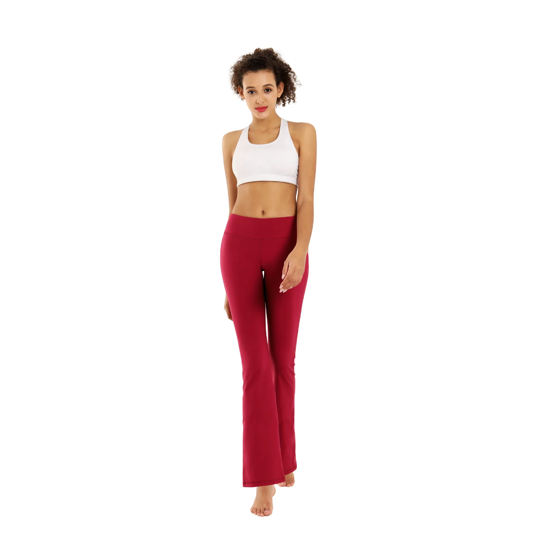 

31 ''Smart Medium Waist after Pocket Wide-Leg Bell-bottom Pants Sheath Cover Meat Square Dance Casual Trousers (Bwwb060)