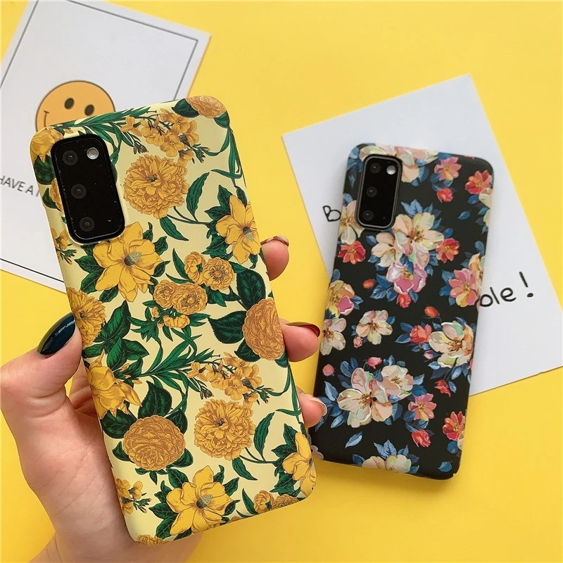 Для Samsung Galaxy S20 Ultra S10 Plus e Note 20 10 5G 9 8 S8 S9 + 3D рельефный чехол с цветочным рисунком
