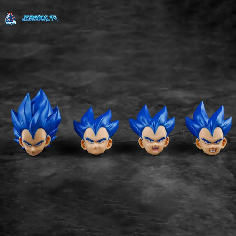 Demoniacal Fit headsculpt set for SHF SSJ Blue God Vegeta Solid Version Action Figure Figural Brinquedos Anime Model Kids Toys | Игрушки и