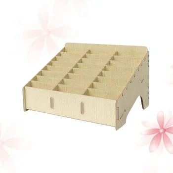 

1PC Wooden Portable Practical Creative Storage Box Display Rack for Calculators Mobile Phone Bathrooms Washstands Dressers