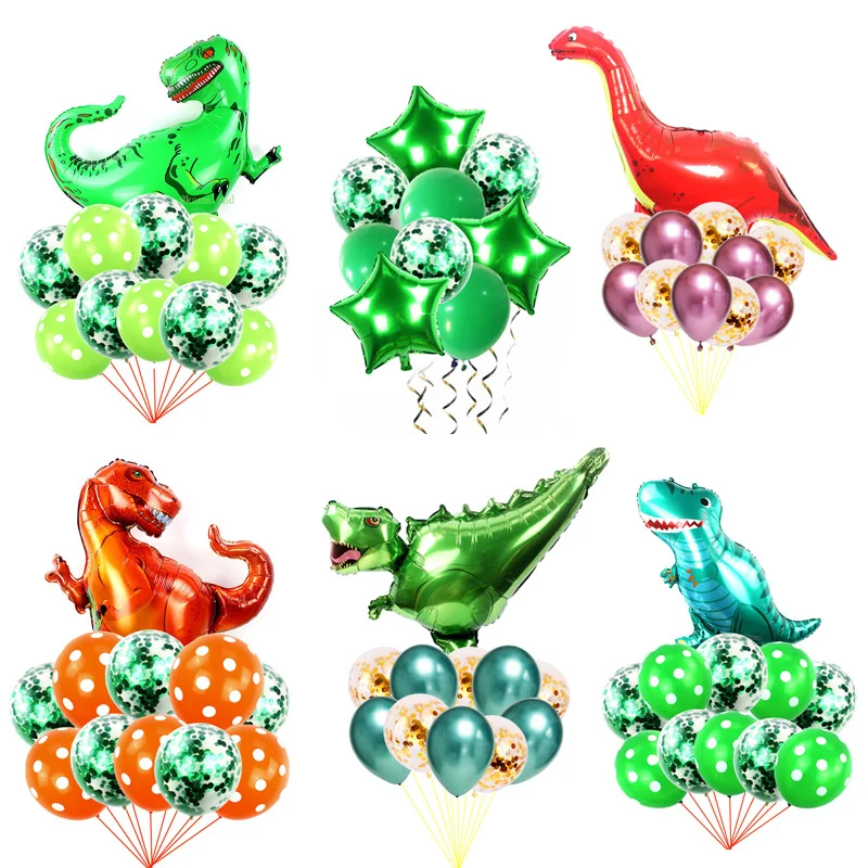 11 шт. фольгированные воздушные шары в виде динозавров для дня рождения парке