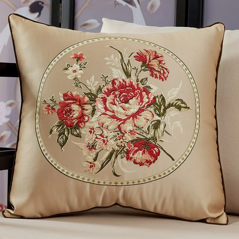 

Cushion cover pillow cushion cover flower embroidered decorative cushions sofa cushion cover
