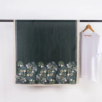 

180*90cm TOP Silk Flower Floral luxurious Scarves Women Foulard Square Hijab Scarf Ladies Shawl wrap muffler pareo female hijab