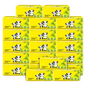 

1/3 Sheet Of Tissue Paper Napkin Yellow Natural Pure Pulp Soft Smooth Safe Skin-friendly 3 Layers Portable Toilet Bathroom TP899