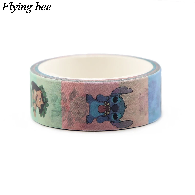 Flyingbee 4 шт./компл. мультфильм аниме творческий стежка клейкая лента забавные стикеры Бумага лента Washi заботливые мишки ленты лента Набор DIY подарки X0635