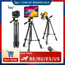 Tripod for Camera Tablet 60-Inch/150cm Aluminum Phone Tripod for Phone /iPad/ DSLR Camera with remote control Mount Holder