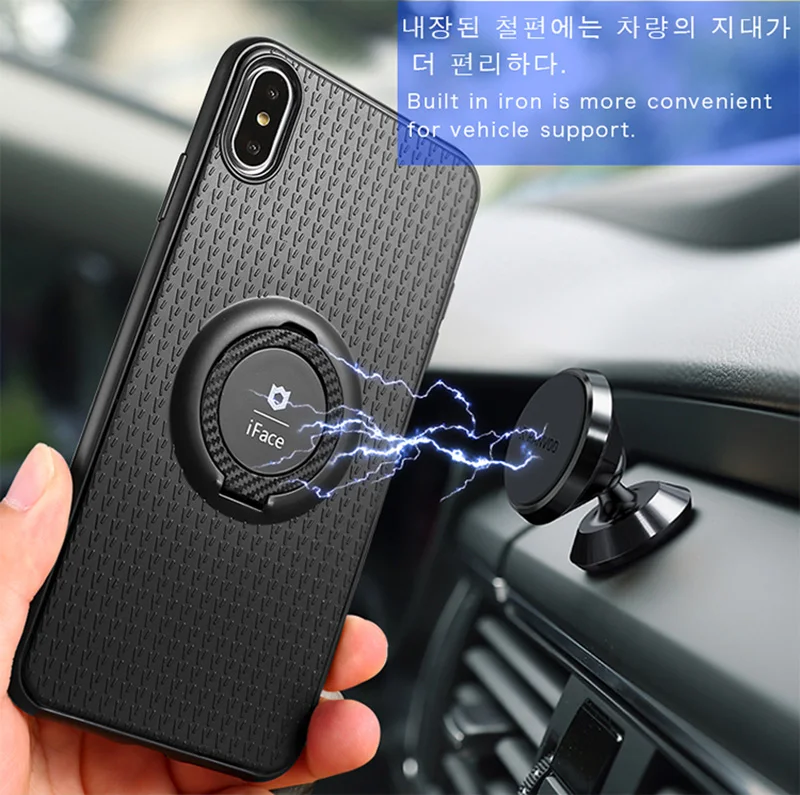 Роскошный 3 в 1 кольцевой чехол с магнитным кронштейном для iphone 11 Pro Max удобный автомобильный кронштейн для iphone 6 6S 7 8 Plus X XR XS Max cap