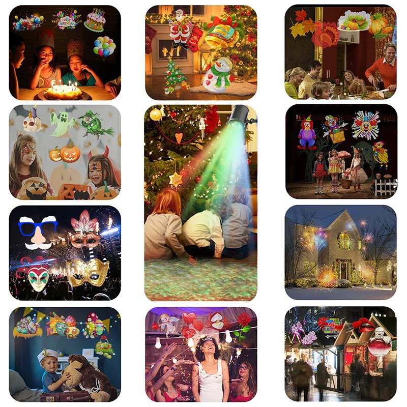 12 моделей светодиодный диско-свет рождественский проектор огни наружные огни садовый светильник праздничные украшения для дома