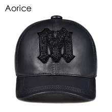 Aorice, Женская бейсболка из натуральной кожи, новинка, зимняя бейсболка из натуральной кожи для девушек, шапки HL916