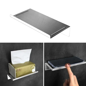 

Multifunctional Toilet Paper Holder Creative Stainless Steel Phone Storage Shelf For Bathroom Paper Phone Holder Storage