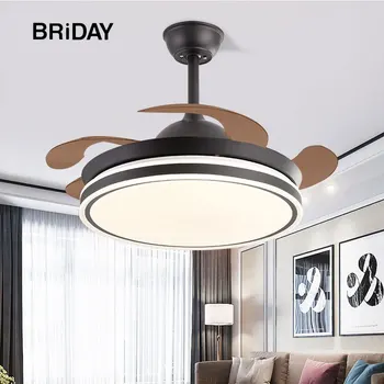 

42 inch ceiling fans with lights fan lamp ventilator lamp bedroom decor modern Reversible Retractable Invisible Blades Silent