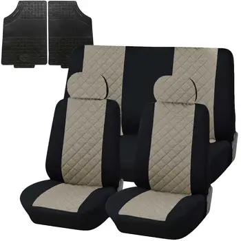 

COPRISEDILI UNIVERSALI TRAPUNTATO CON TAPPETINI GOMMA - BEIGE NERO