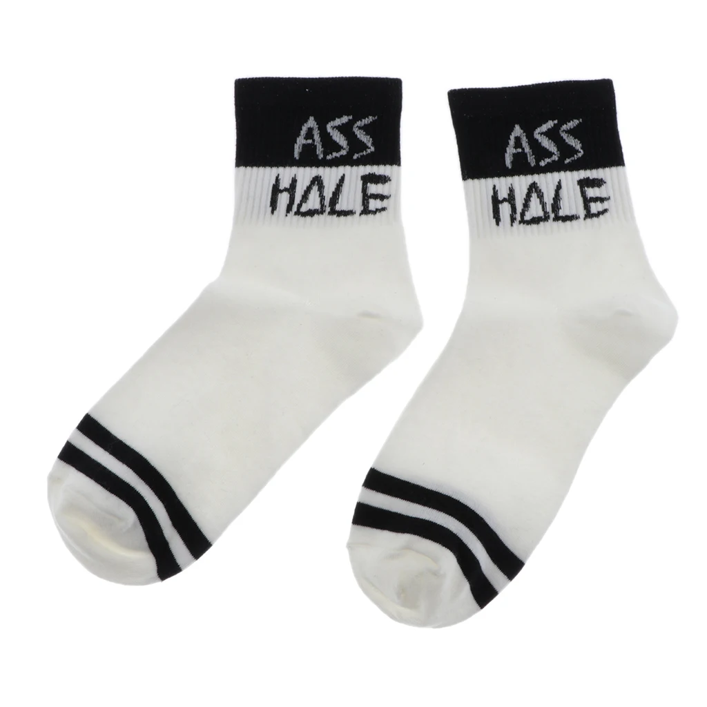 Swear Word Curse Printed Stockings Crew Socks Funny Men Tube Socks