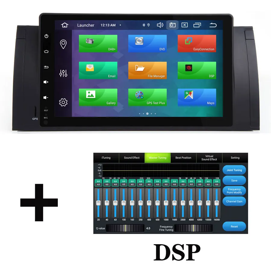 

DSP 9'' IPS HD Android 9.0 8 Core 4GB RAM 64GB ROM GPS map Car DVD Player Radio Wifi Bluetooth For BMW E39 X5 E53 M5 Range Rover