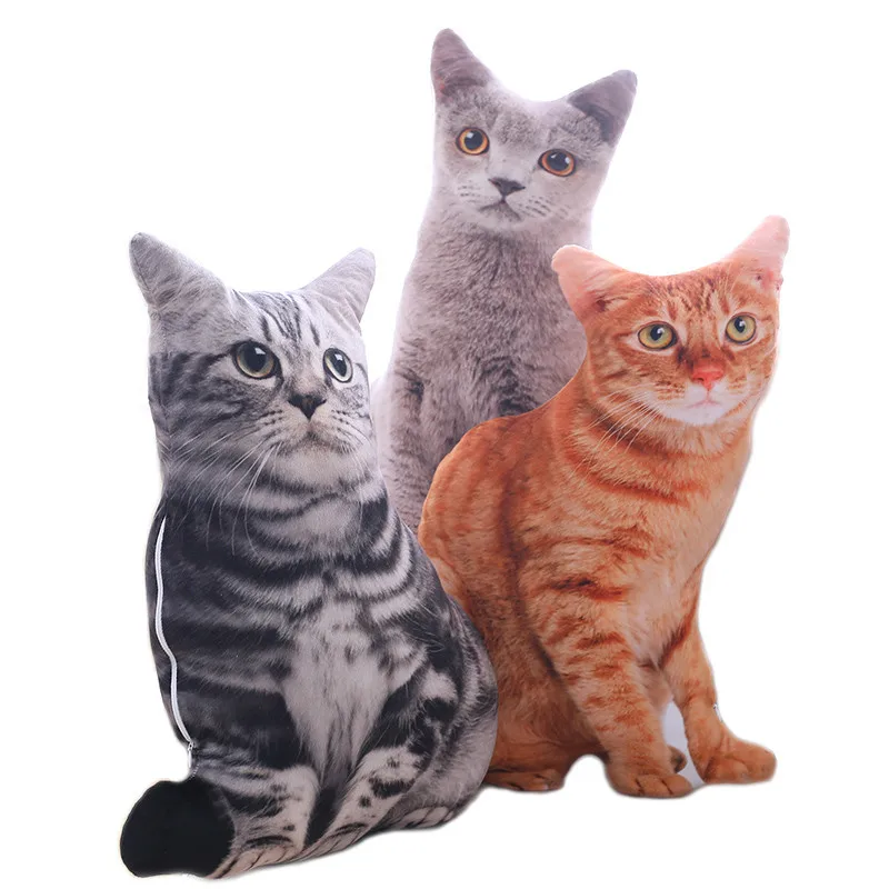 

1PCS 50CM 3D Simulation Cats Pillow, Cute Cat Washable Plush Stuffed Pillow, Kids Toy, Sofa Pillow, Home Decoration