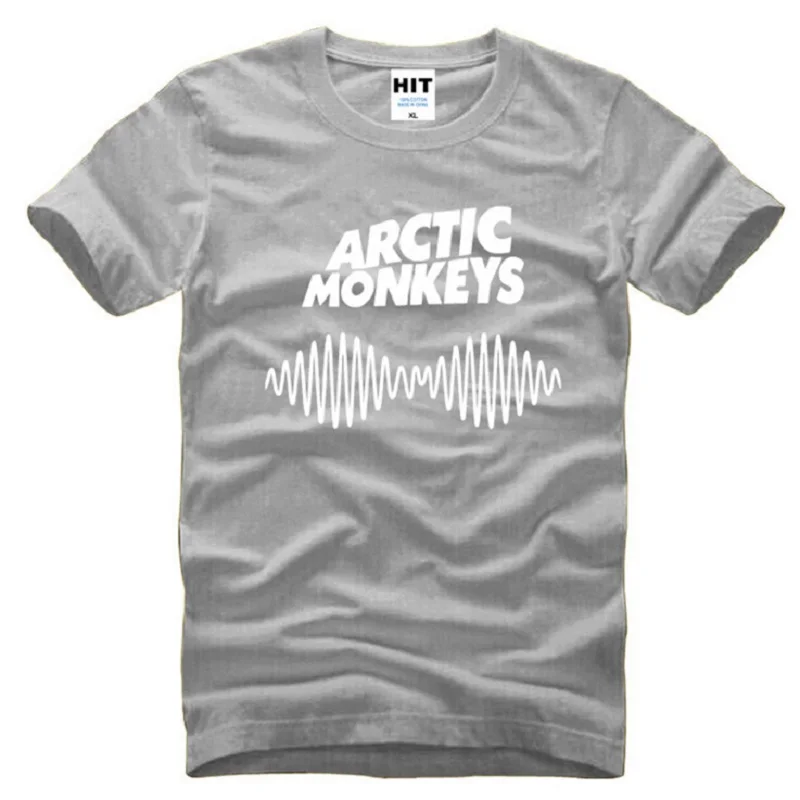 Летний стиль Харадзюку Arctic Monkeys T рубашки мужские хлопковые свободные короткий рукав Для мужчин's футболка в стиле рок Мода Мужской Хип Хоп футболки - Цвет: gray t shirts 3