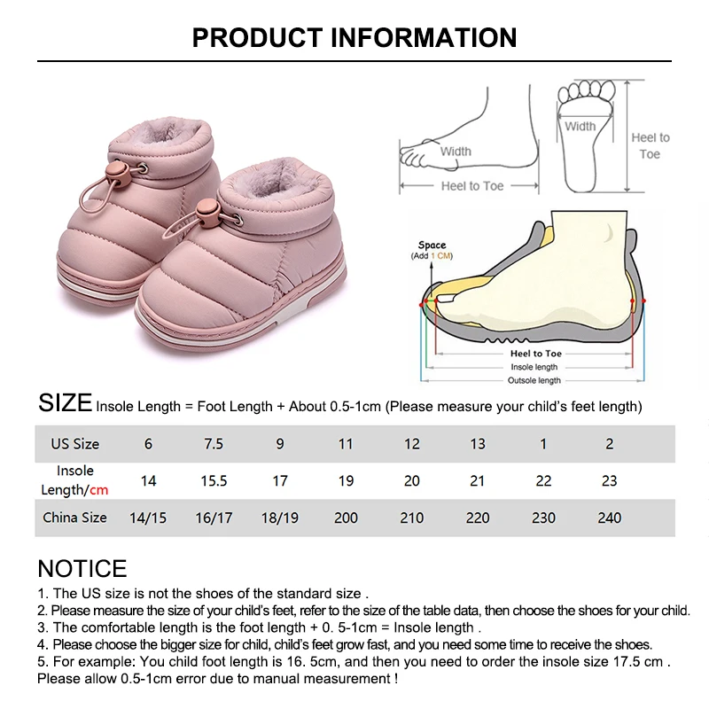 Зимние детские тапочки; утепленная домашняя обувь для маленьких мальчиков и девочек; теплые мягкие Нескользящие Детские домашние полусапожки