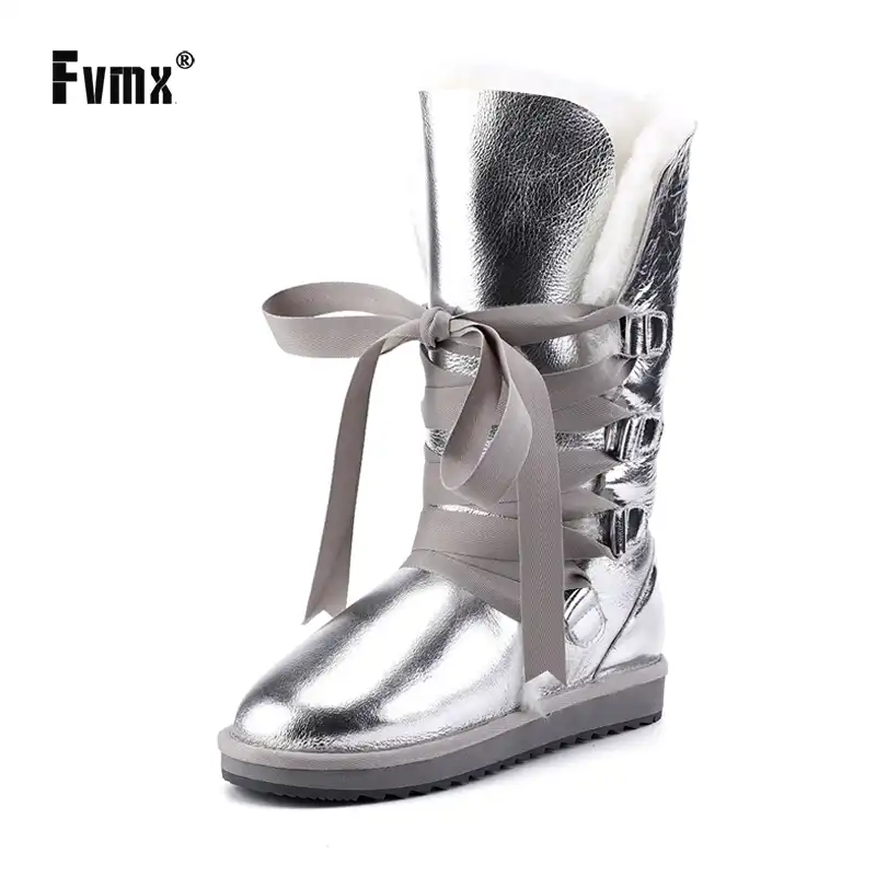 lace up leather snow boots