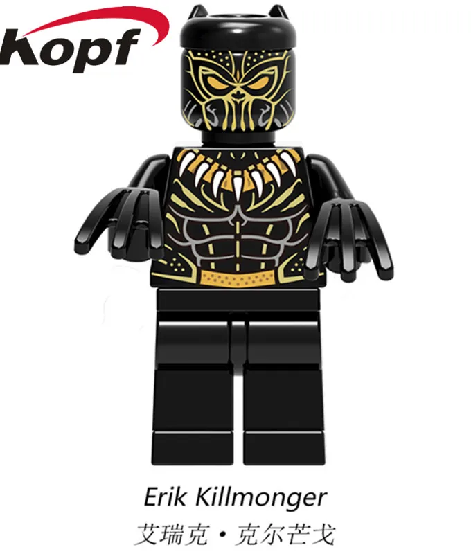 Одна распродажа, Супер герои, Черная пантера, Erik Killmonger Deathstroke, куклы, строительные блоки, рождественский подарок, игрушки для детей XH 799