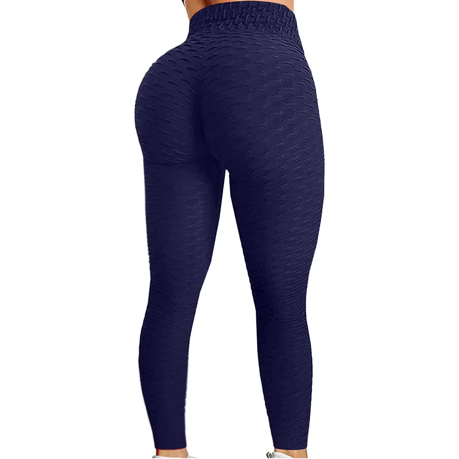 High Waist Yoga Pants Leggings Women Bubble Hip Lifting Exercise Fitness Running Pants Elastic Tights Колготки Штаны Женский