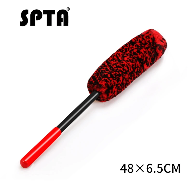 SPTA шерстяные щетки для чистки колес автомобиля, набор, длинная ручка, авто щетка для чистки колес, автомобильные щетки с мягкими волокнами шерсти