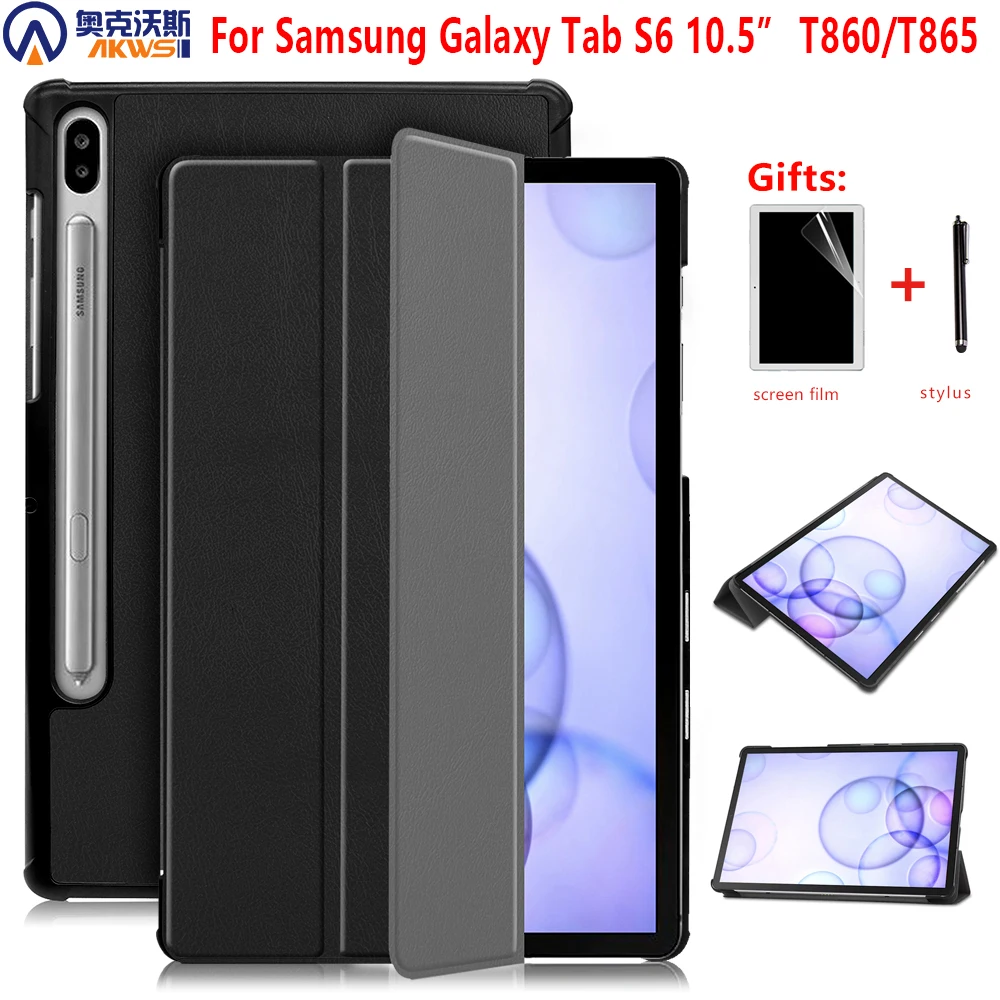 Для Samsung Galaxy Tab S6 Case SM T860 T865 тонкий чехол для планшета Lite 10 4 2020 S4 S5E 5 Smart Cover|Чехлы