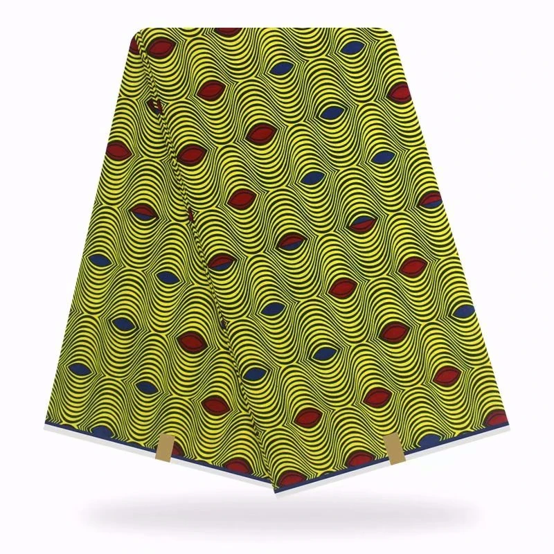 

2019 ghana Wax Print Fabric 6yards African Ankara tissus Fabric High Quality tissus Wax Prints African Cotton Fabric