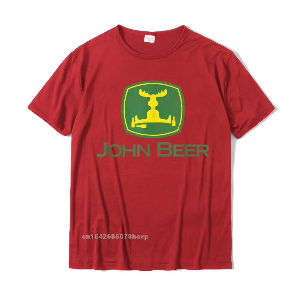 Funny Tractor John Beer Deer Vintage 