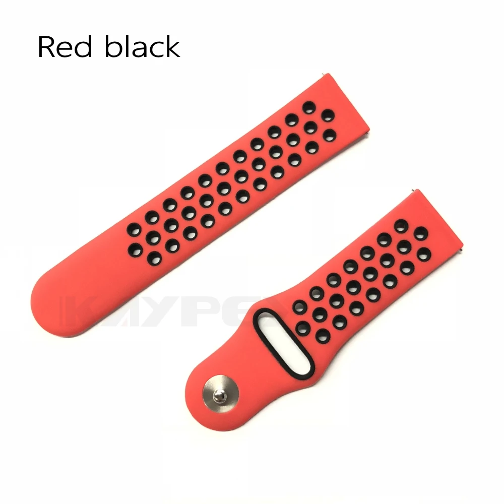 red black Качественный ремешок для часов Xiaomi Amazfit Pace силиконовый браслет на запястье для Huami Amazfit 2/2S Stratos Pace ремешок для часов - Цвет: red black