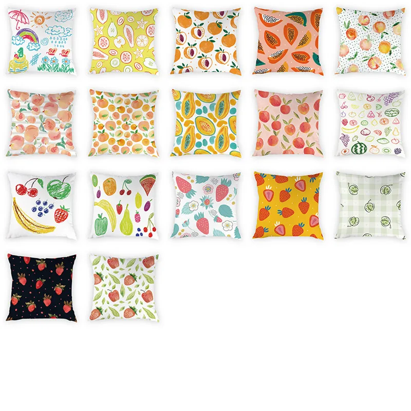 Женская Обложка дневная клубника банан арбуз яблоки персики узор персиковая