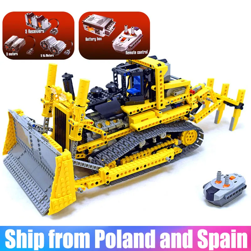 Technic 20008 бульдозер грузовик сборка строительных блоков Кирпичи совместим с 42030 бульдозер с дистанционным управлением