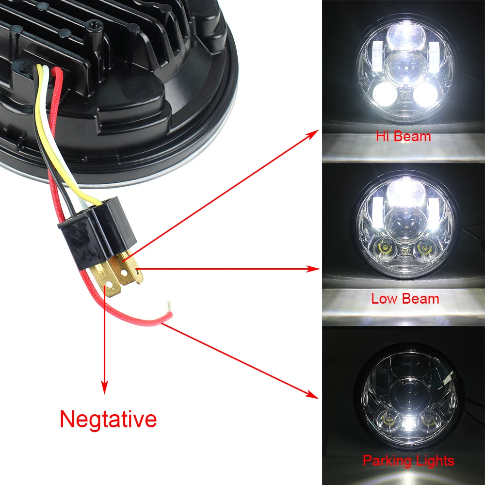 For Yamaha Stryker Led Headlight 5.75 Inch Hi Low Beam Parking Light With Bracket For Yamaha Bolt Raider Stryker Scr950 Warrior - Motorcycle Light Assembly - AliExpress LED Headlight Wiring AliExpress